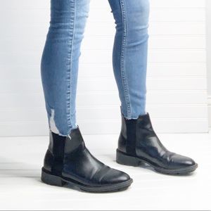 Zara Pull On Chelsea Boots Low Lug Sole